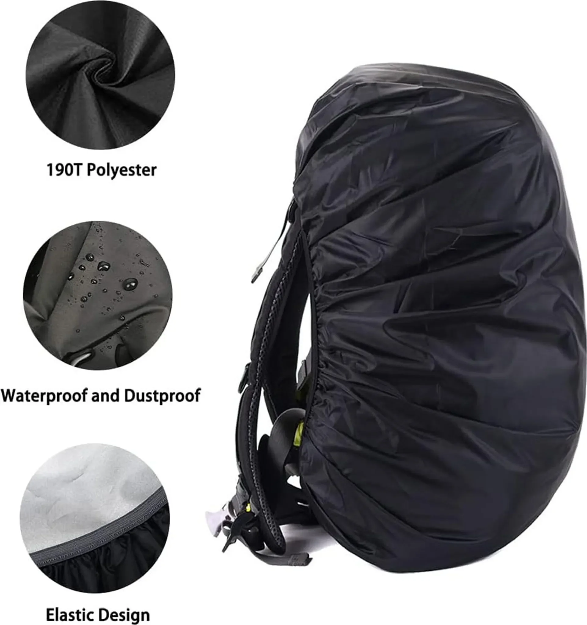8–55 L Wasserdichte Rucksack-Abdeckung – Outdoor Camping & Wandern